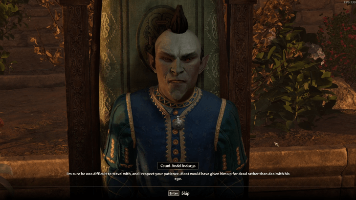 Return to Count Andel Indarys