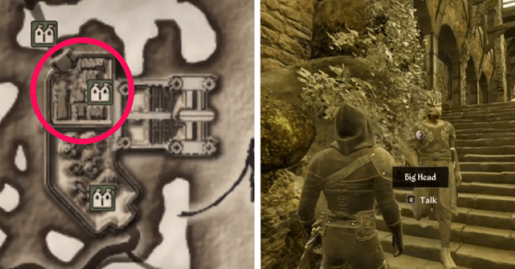 TES IV Oblivion Big Head Location