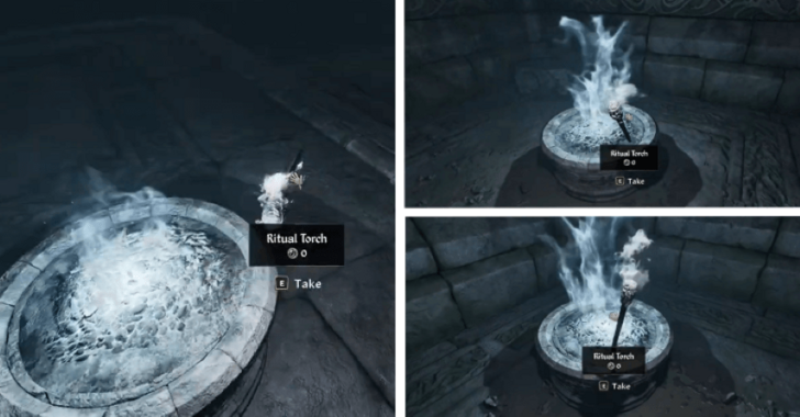 TES IV Oblivion Ritual Torch Three Braziers