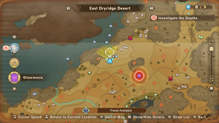 area revealed after activating a Tower