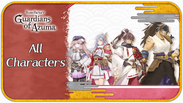 Rune Factory Guardians of Azuma List of All Characters
