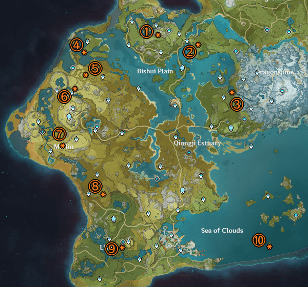 Genshin - Liyue Shrine of Depths Map