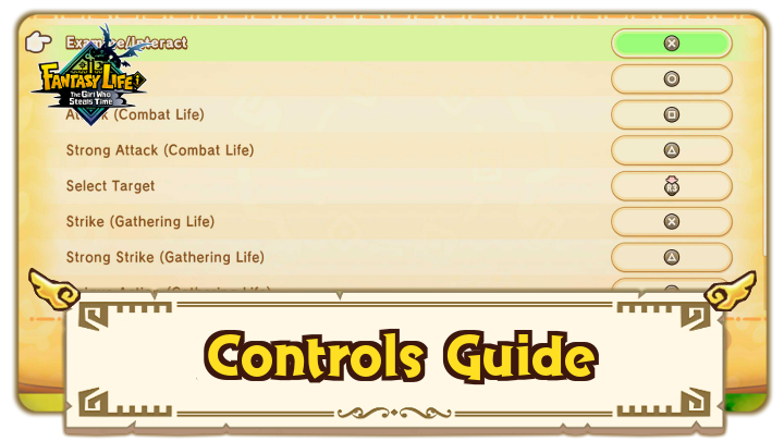 Fantasy Life i - Controls Guide