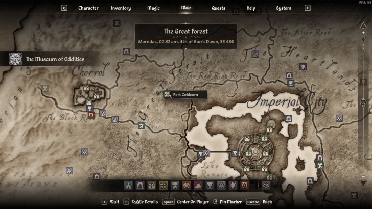 The Unbeaten Path Starting Location Map