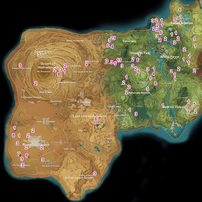 Genshin Impact - Starshroom Map