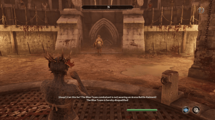 Disqualified for not wearing Arena Raiment