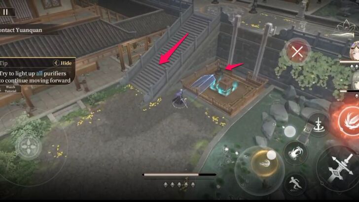 Go Down and Activate the Purifier