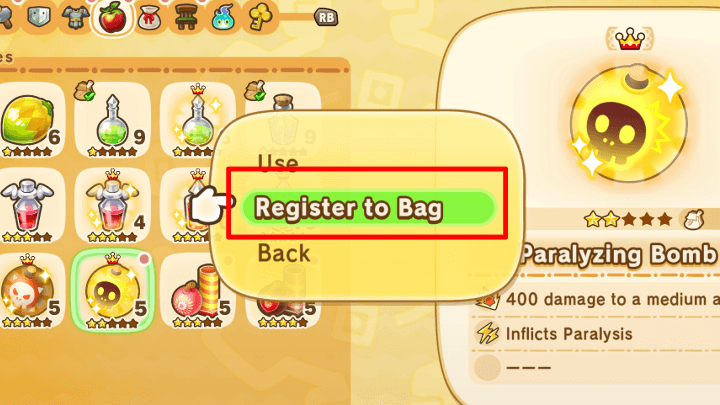 FANTASY LIFE i - Register to Bag.png