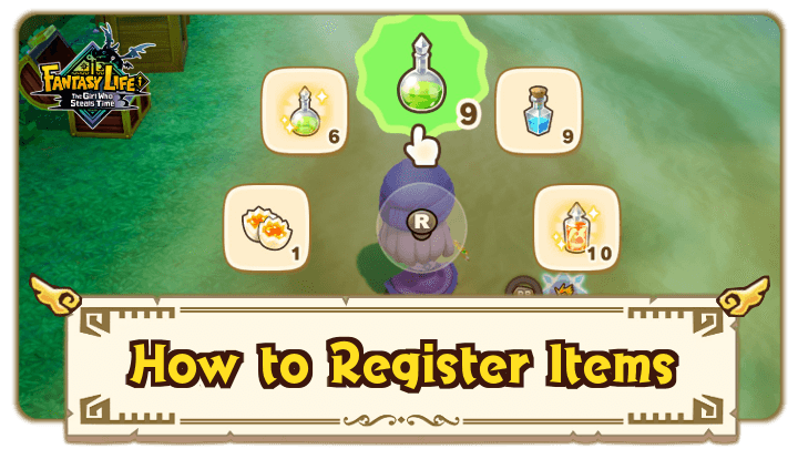 FANTASY LIFE i - How to Register Items Banner
