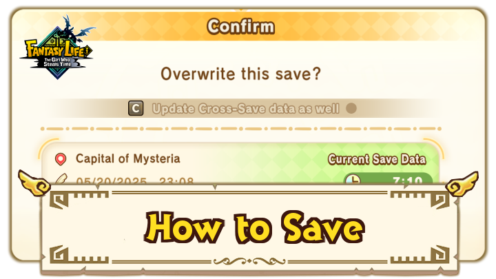 FANTASY LIFE i - How to Save Banner