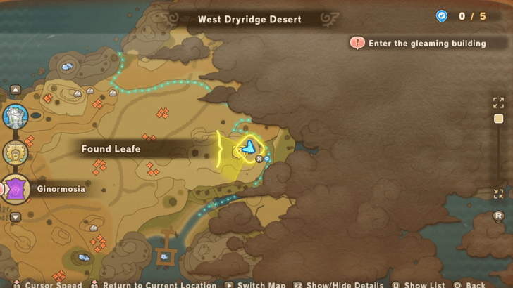 West Dryridge Desert Leafe 4 map location