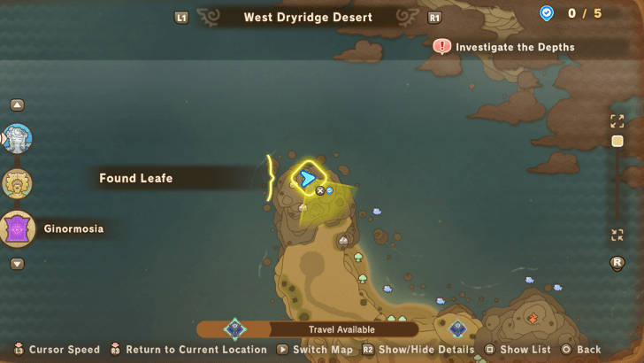 West Dryridge Desert Leafe 2 map location