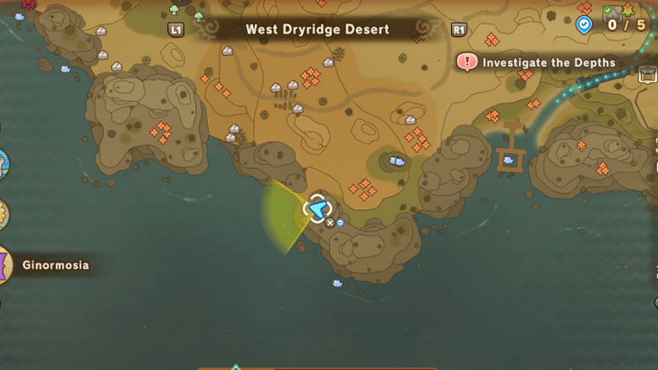 West Dryridge Desert Leafe 3 map location