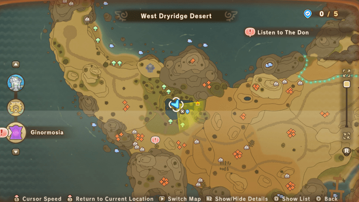 West Dryridge Desert Leafe 1 map location