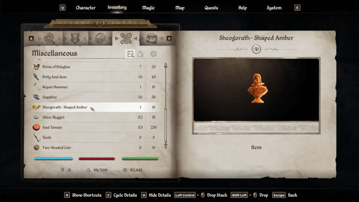 Sheogorath-Shaped Amber