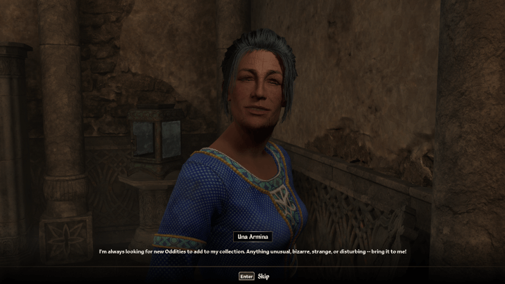 The Museum of Oddities - Step 2 - Talk to Una Armina