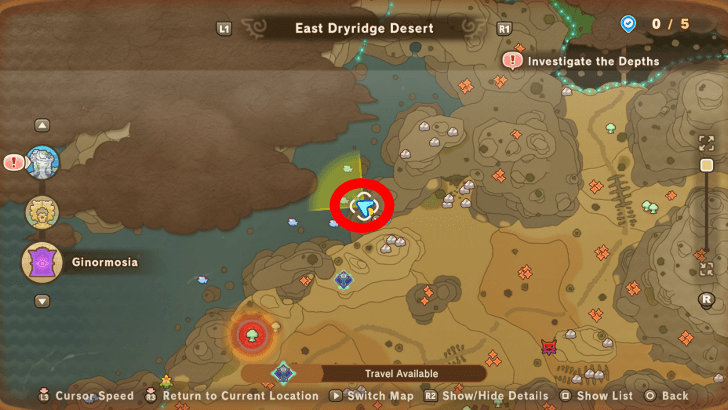 East Dryridge Desert Leafe 1 map location