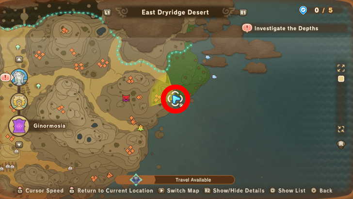 East Dryridge Desert Leafe 5 map location