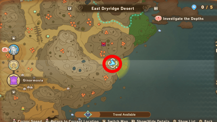 East Dryridge Desert Leafe 4 map location