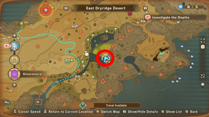 East Dryridge Desert Leafe 2 map location