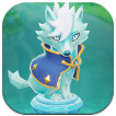 Elegant Icewolf Statue Icon