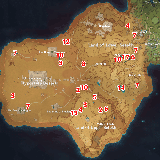 Genshin Impact - Athel Wood Map