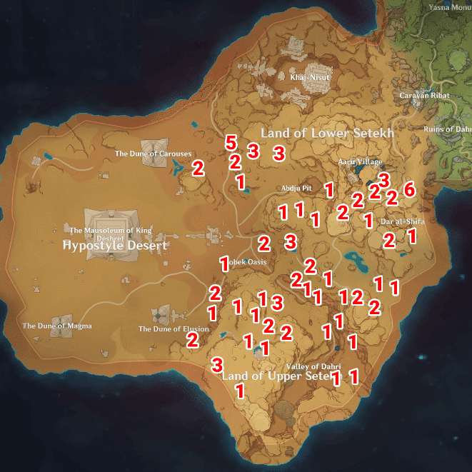 Genshin Impact - Mountain Date Wood Map
