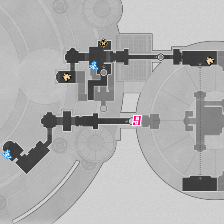 Honkai Star Rail - Creation Nymph Locations Fortress of Dome Eye of Twilight - F2 East