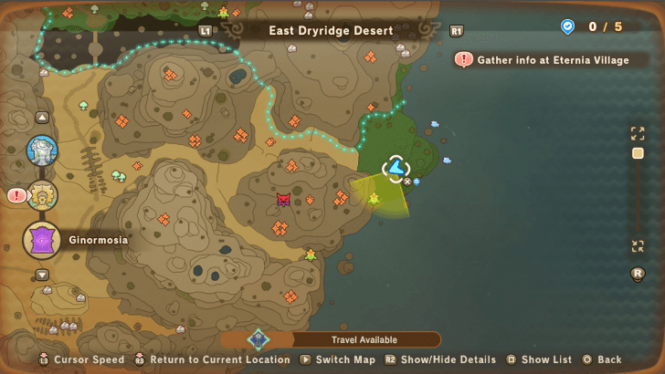 Needle of Time Recipe map location