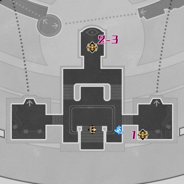 HSR - Cloudedge Bastion Ruins F3 Center Chest Map