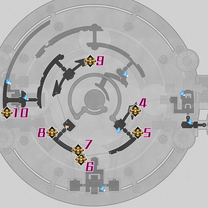 HSR - Cloudedge Bastion Ruins F2 Chest Map