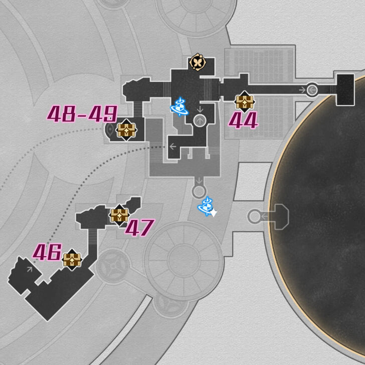 HSR - Cloudedge Bastion Ruins F4 East Chest Map
