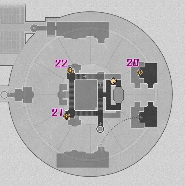 HSR Fortress of Dome Eye of Twilight Chest Map B1