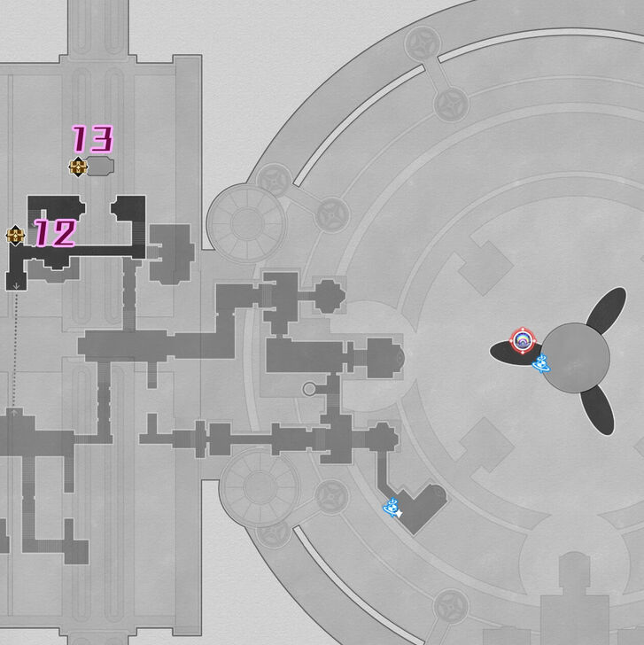 HSR Fortress of Dome Eye of Twilight Chest Map F3