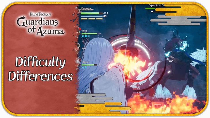 Rune Factory Guardians of Azuma - Difficulty Differences