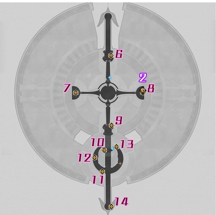 HSR Lightless Chapel Dawncloud Chest Map Center