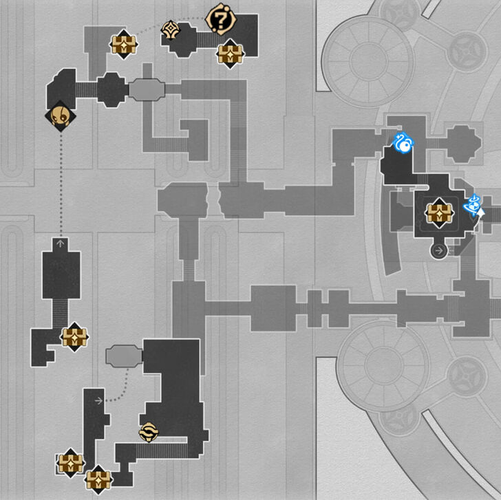 HSR - Cloudedge Bastion Ruins F3 West Map
