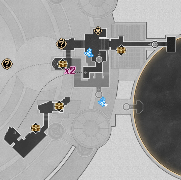 HSR - Cloudedge Bastion Ruins F4 East Map