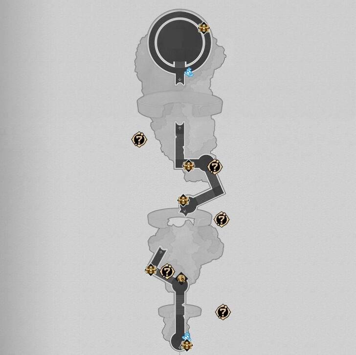 HSR - Lightless Chapel Dawncloud North Map