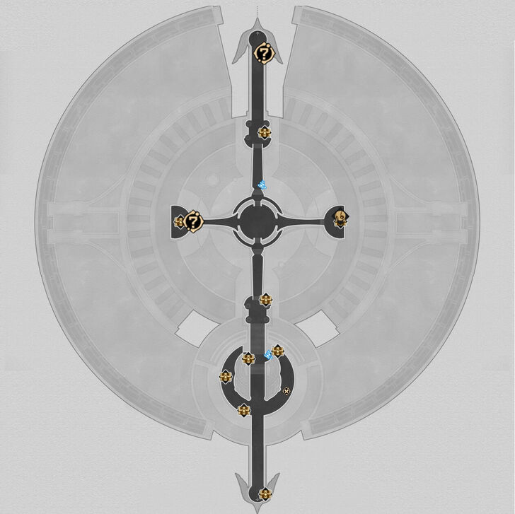 HSR - Lightless Chapel Dawncloud Center Map