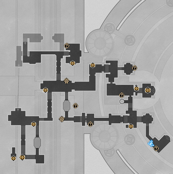 HSR - Fortress of Dome Eye of Twilight F2 West Map