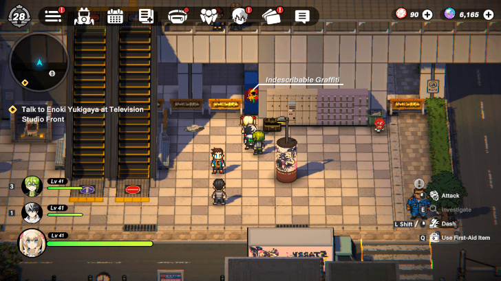 Station Front Main Avenue Graffiti Next to Escalator