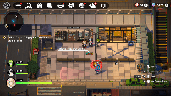 Station Front Main Avenue Graffiti On Floor Next to Eastern Escalator