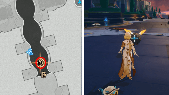 Honkai Star Rail - Head to Southwest F1 of Fallen Twilight City