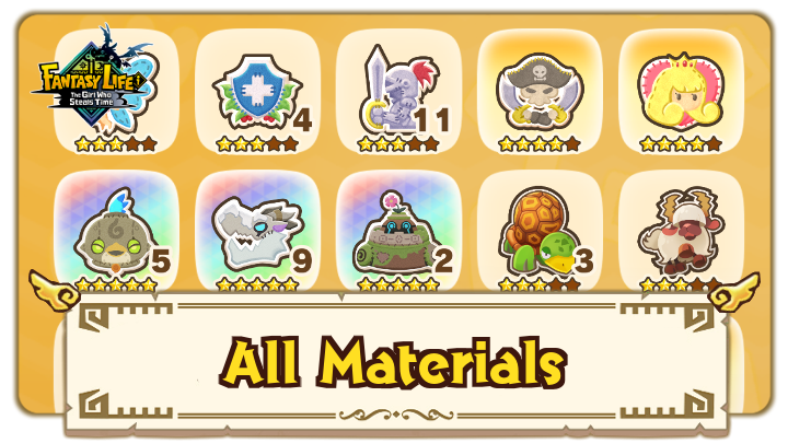 FANTASY LIFE i - Materials