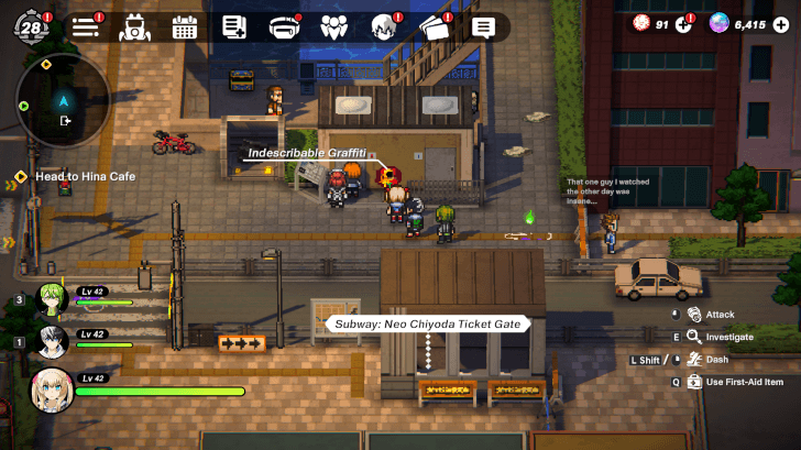 Yorozuyo Bridge Graffiti on Wall North of Entrance to Subway Neo Chiyoda Ticket Gate