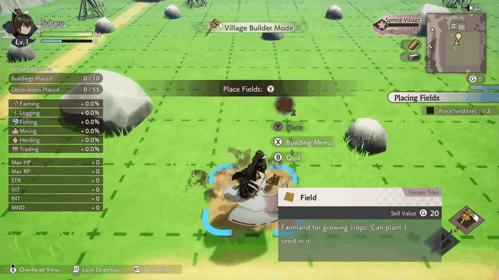 Rune Factory: Guardians of Azuma - Place Fields