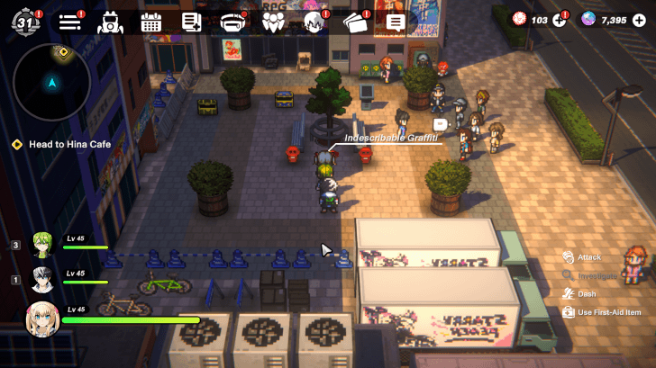 Akiba Street Graffiti on Floor West of Entrance to Central Intersection