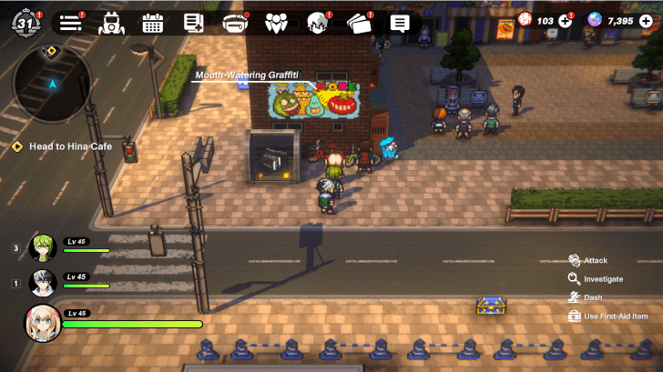 Akiba Street Graffiti on Floor East of Entrance to Central Intersection