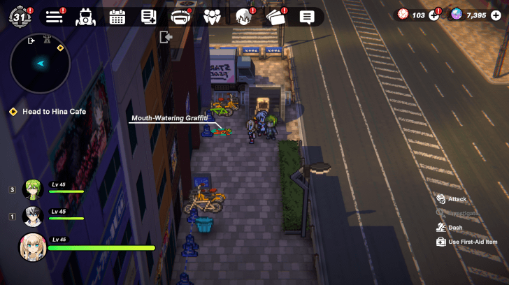 Akiba Street Graffiti on Floor Southwest of Hina Cafe